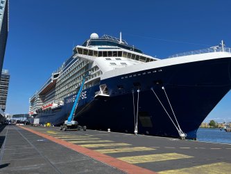 Celebrity Eclipse at the quay in Amsterdam Celebrity Eclipse at the quay in Amsterdam
